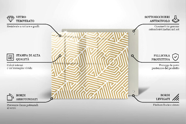 Sklenená doska na krájanie Geometrické čiary