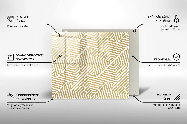 Sklenená doska na krájanie Geometrické čiary