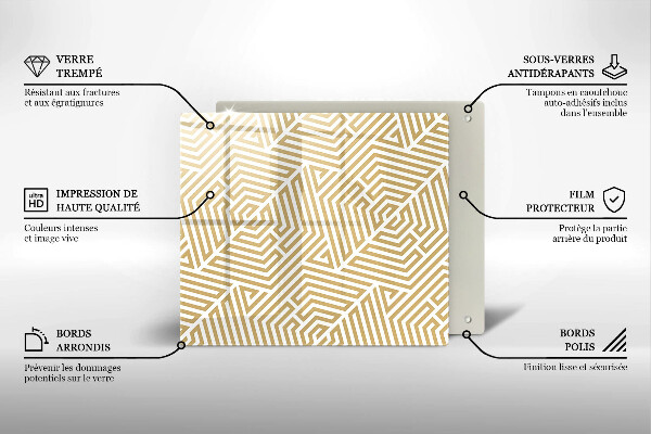 Sklenená doska na krájanie Geometrické čiary