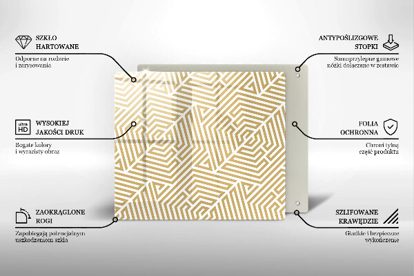 Sklenená doska na krájanie Geometrické čiary