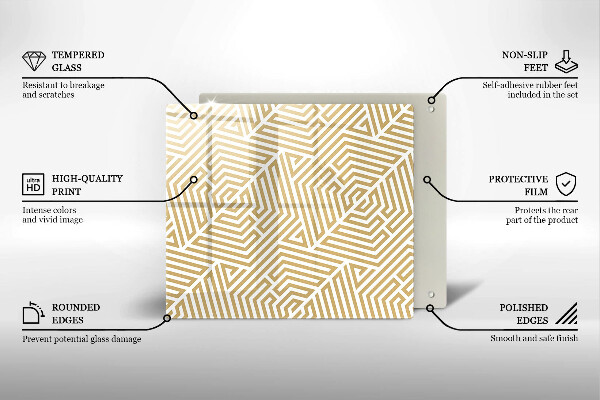 Sklenená doska na krájanie Geometrické čiary