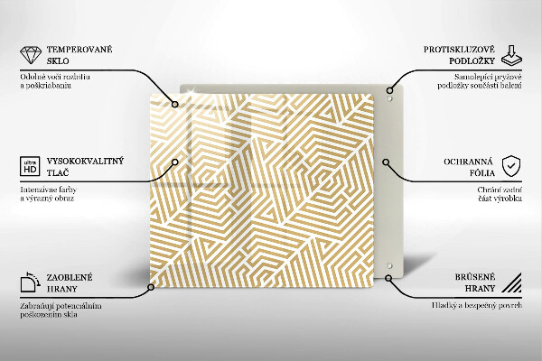 Sklenená doska na krájanie Geometrické čiary