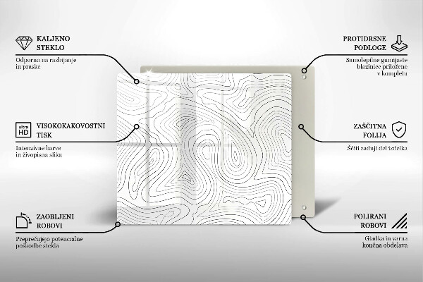Sklenená doska na krájanie Abstraktné tvary