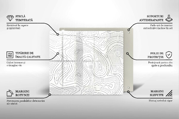 Sklenená doska na krájanie Abstraktné tvary