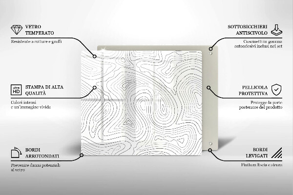 Sklenená doska na krájanie Abstraktné tvary