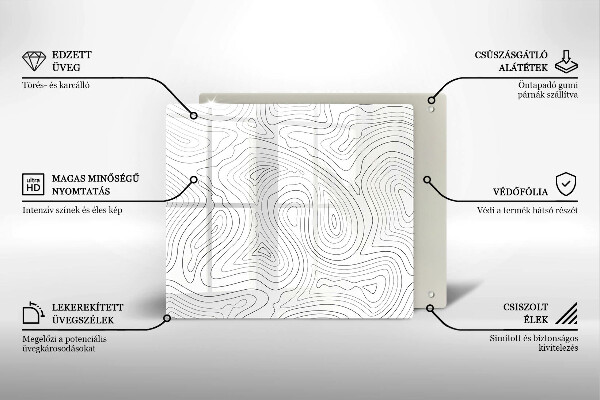 Sklenená doska na krájanie Abstraktné tvary