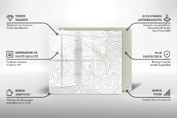 Sklenená doska na krájanie Abstraktné tvary