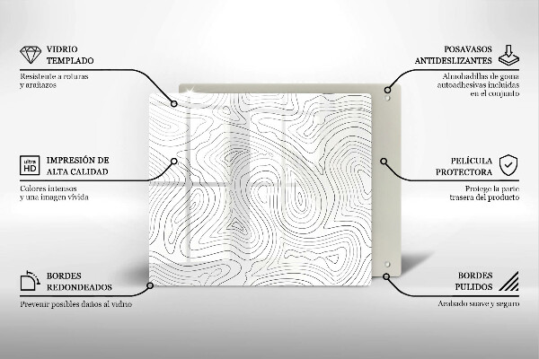 Sklenená doska na krájanie Abstraktné tvary