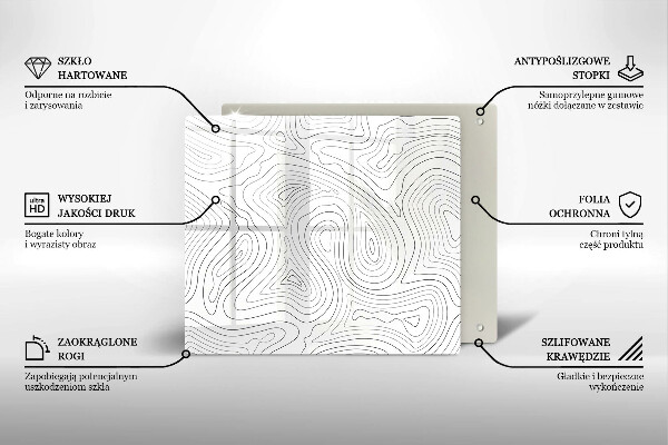 Sklenená doska na krájanie Abstraktné tvary
