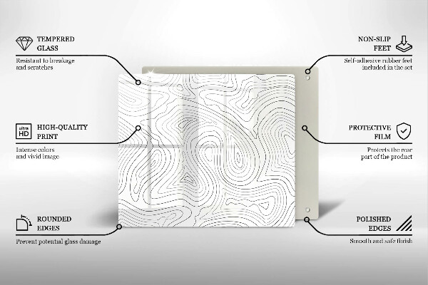 Sklenená doska na krájanie Abstraktné tvary