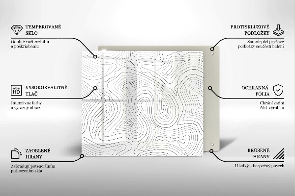 Sklenená doska na krájanie Abstraktné tvary