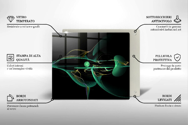 Sklenená doska na krájanie Moderná abstrakcia