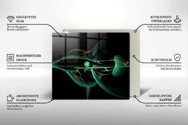 Sklenená doska na krájanie Moderná abstrakcia
