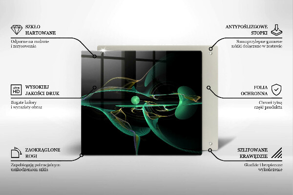Sklenená doska na krájanie Moderná abstrakcia