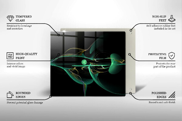 Sklenená doska na krájanie Moderná abstrakcia