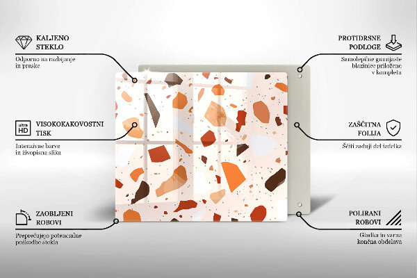 Sklenená doska na krájanie Dekoratívna kamenina