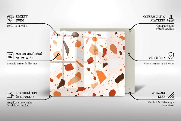 Sklenená doska na krájanie Dekoratívna kamenina