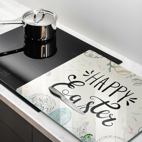 Sklenená doska na krájanie Happy Easter