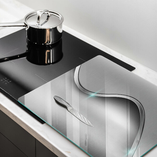 Sklenená doska na krájanie Kovová abstrakcia