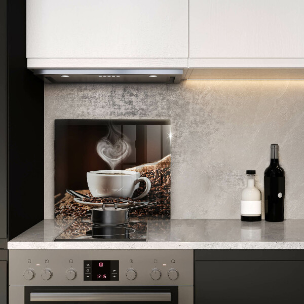 Sklenená doska na krájanie Káva a šálka