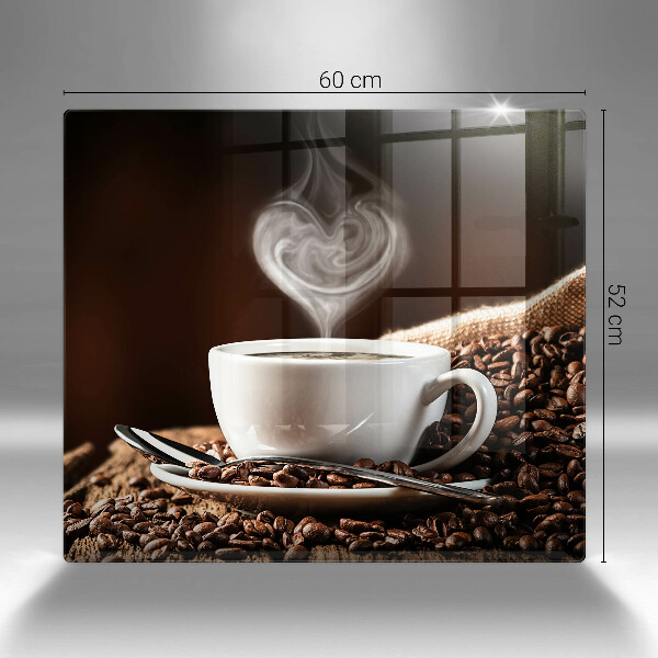 Sklenená doska na krájanie Káva a šálka