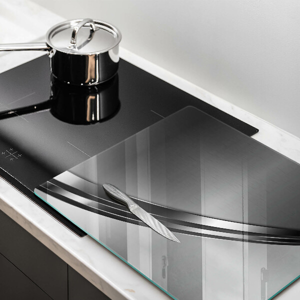 Sklenená doska na krájanie Kovová abstrakcia