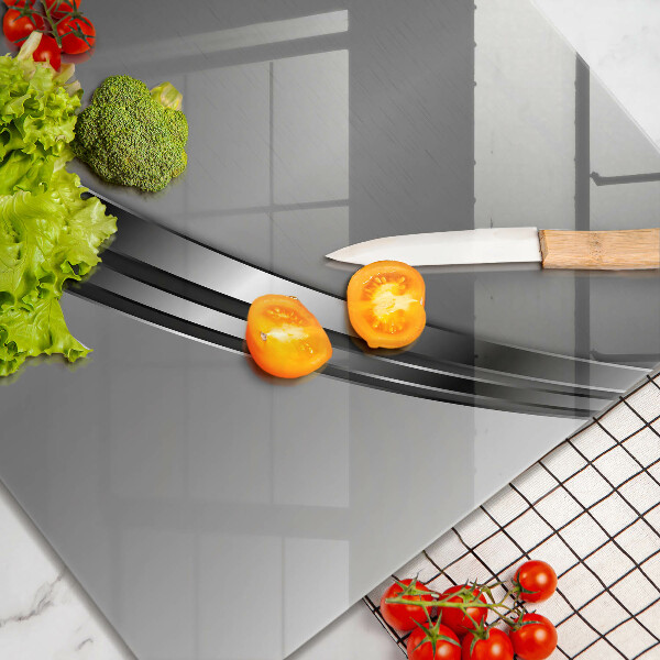 Sklenená doska na krájanie Kovová abstrakcia