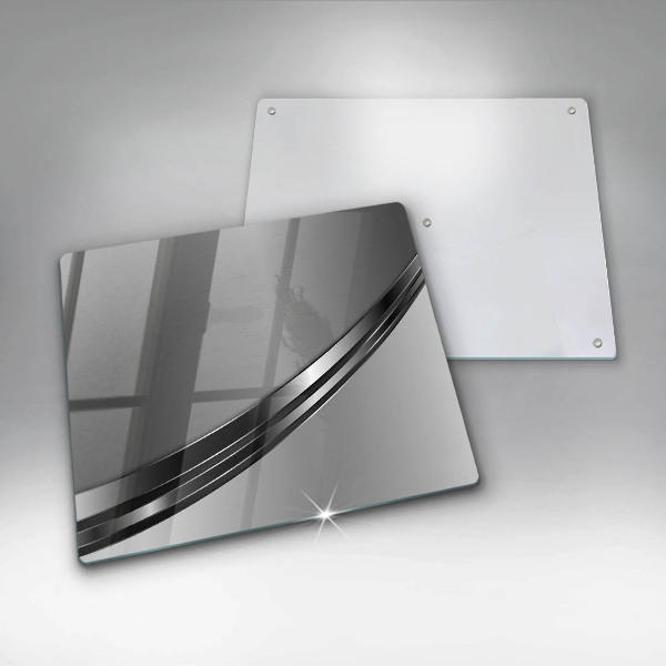Sklenená doska na krájanie Kovová abstrakcia