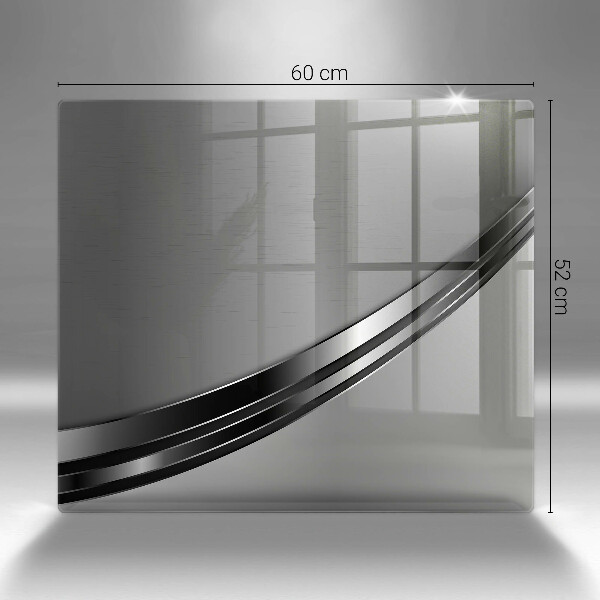 Sklenená doska na krájanie Kovová abstrakcia