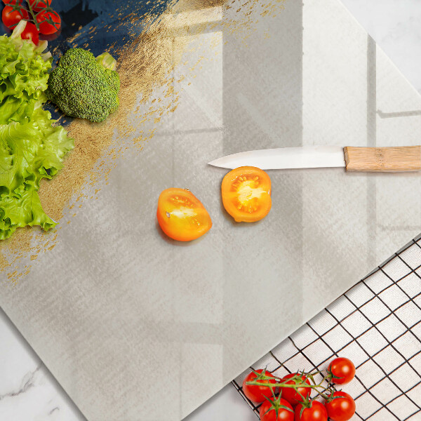 Sklenená doska na krájanie Zlatá abstrakcia