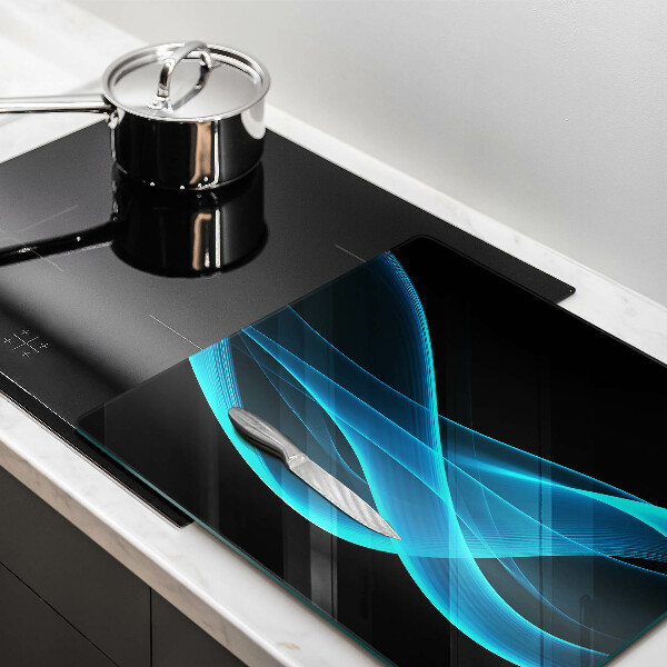 Sklenená doska na krájanie Modrá abstrakcia