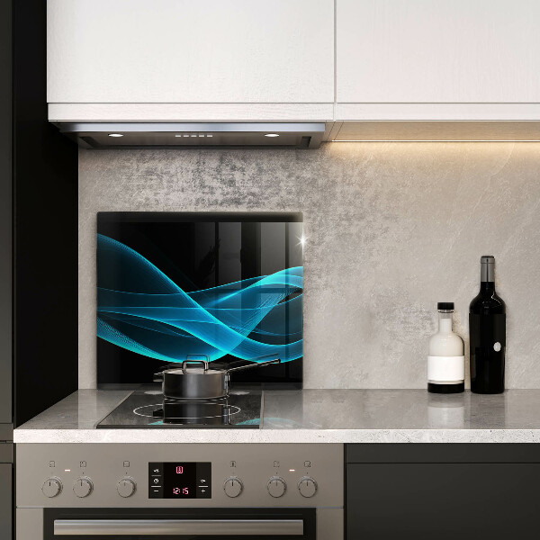 Sklenená doska na krájanie Modrá abstrakcia