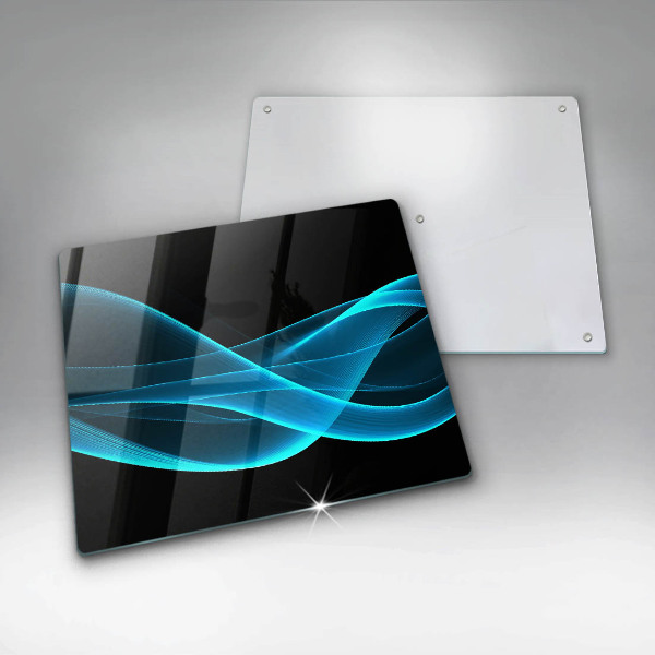 Sklenená doska na krájanie Modrá abstrakcia