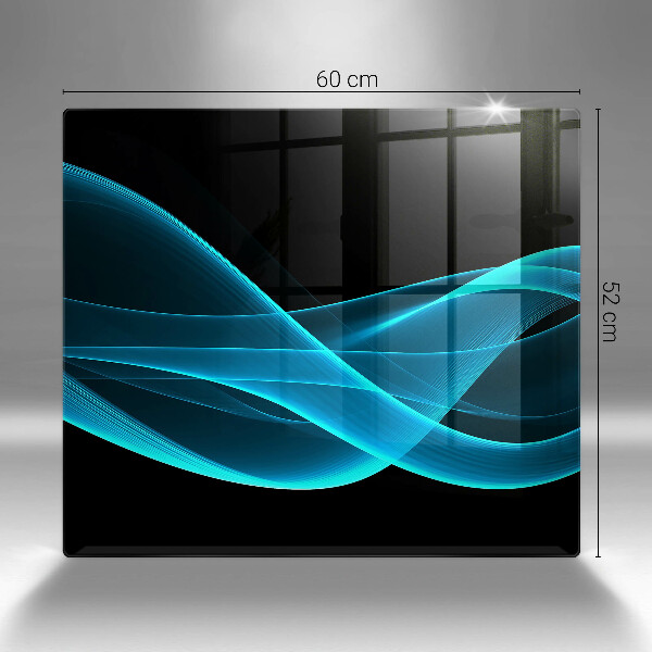 Sklenená doska na krájanie Modrá abstrakcia