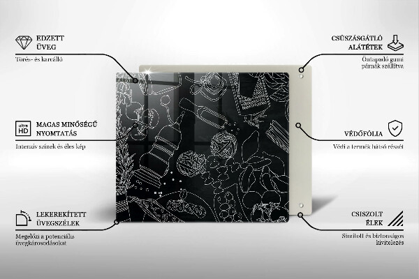 Sklenená doska na krájanie Kuchynské doplnky