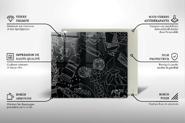 Sklenená doska na krájanie Kuchynské doplnky