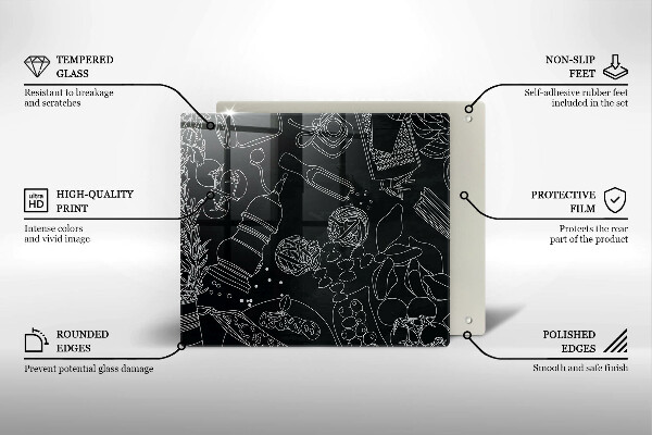 Sklenená doska na krájanie Kuchynské doplnky