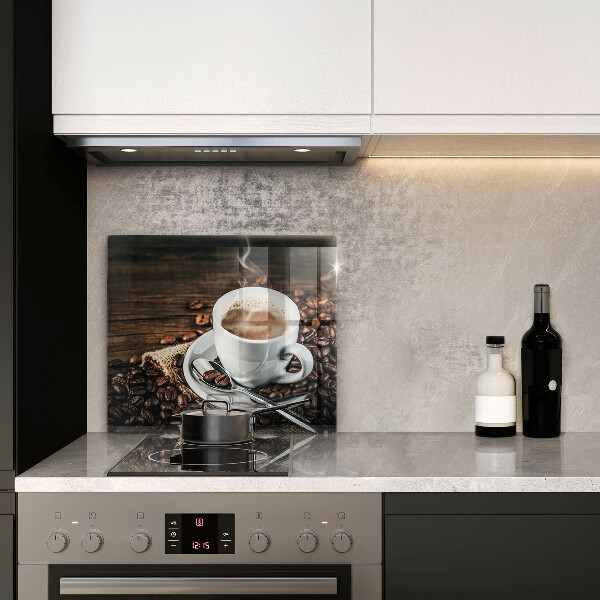 Sklenená doska na krájanie Šálka a kávové zrná