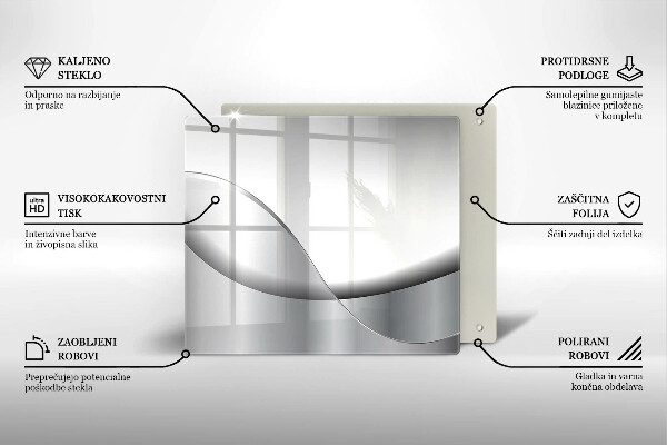 Sklenená doska na krájanie Dizajn abstraktných línií