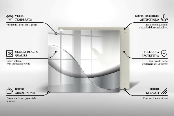 Sklenená doska na krájanie Dizajn abstraktných línií