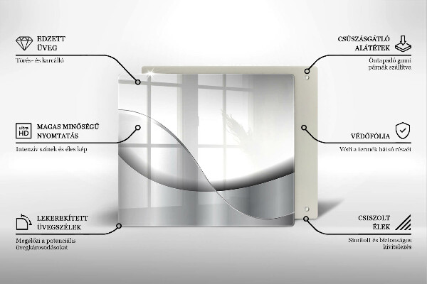 Sklenená doska na krájanie Dizajn abstraktných línií