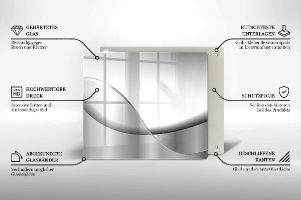 Sklenená doska na krájanie Dizajn abstraktných línií