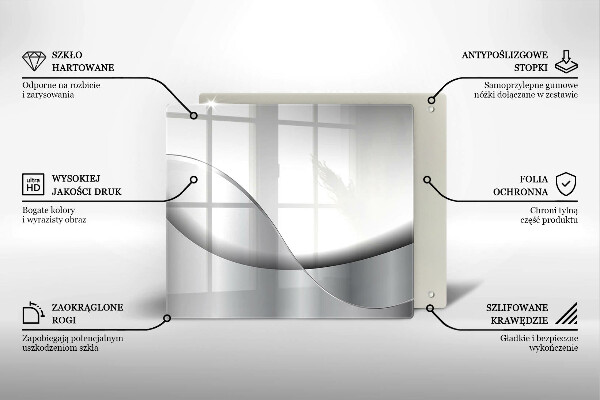 Sklenená doska na krájanie Dizajn abstraktných línií