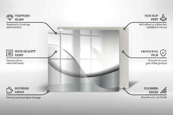Sklenená doska na krájanie Dizajn abstraktných línií