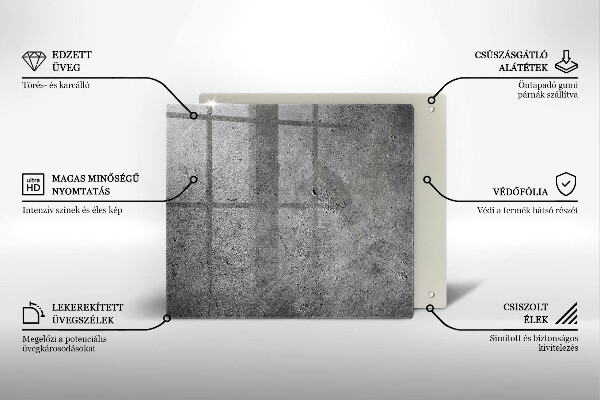 Sklenená doska na krájanie Textúra betónového kameňa