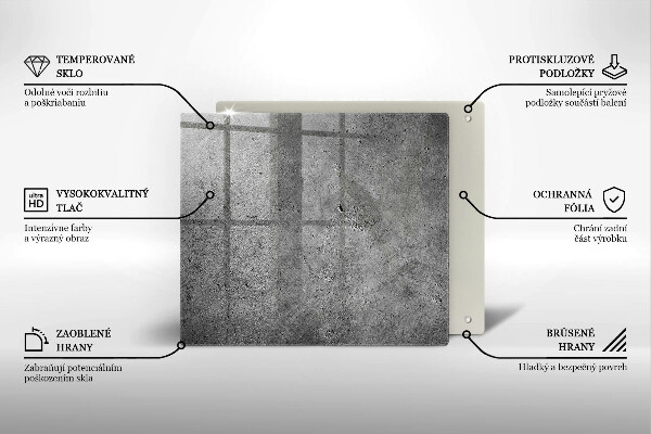 Sklenená doska na krájanie Textúra betónového kameňa