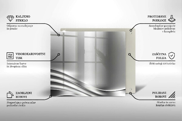 Sklenená doska na krájanie Kovová konštrukcia