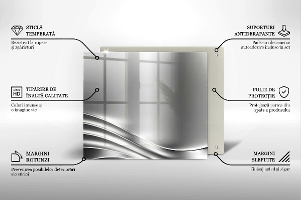 Sklenená doska na krájanie Kovová konštrukcia