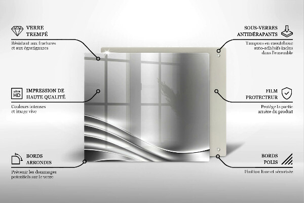 Sklenená doska na krájanie Kovová konštrukcia
