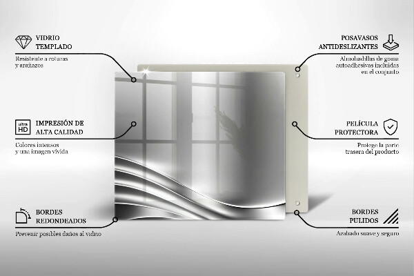 Sklenená doska na krájanie Kovová konštrukcia